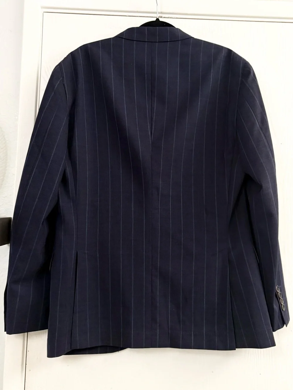 Brunello Cucinelli Men’s 100% Wool Navy Pinstripe Blazer Size 52 US 42